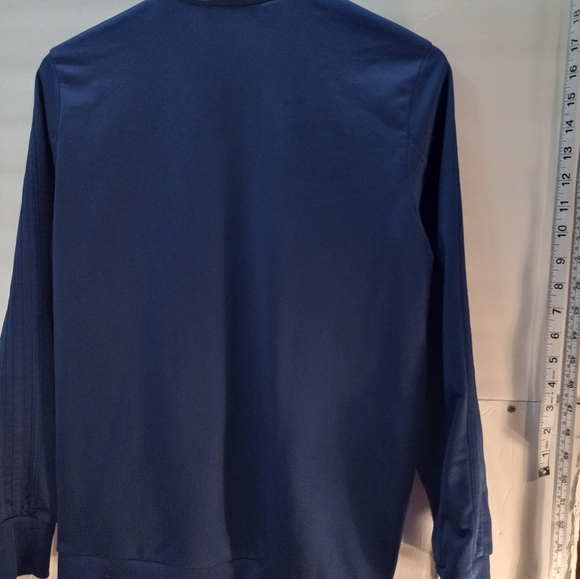 Adidas 3 Stripes Track Prime Blue Large Unisex Full Zipped Track Exercise Jacket - Picture 5 of 11